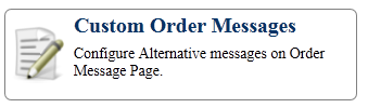 Custom Order Messages